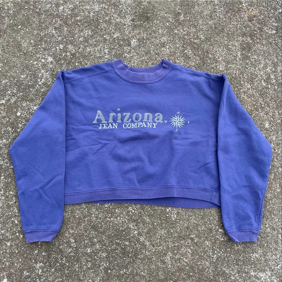 Vintage Arizona Jeans Cropped Sweatshirt Women's Medium - Picture 2 of 4